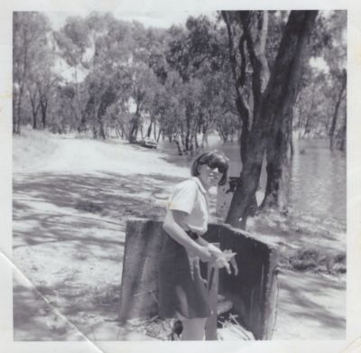 1971 Lois out camping
