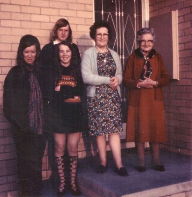 1972 Bev, Greg, Win and Maud with Jenny Kimpton
