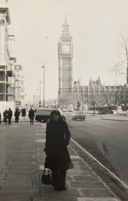 1972-01 Lois out and about in London

