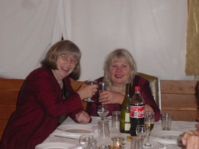 2002 Lois and her sister-in-law Jill enjoy themselves
By memory, this was at the wedding of Jill's daughter Carla to Josh and it held at the Cape Conran national park in East Gippsland.
