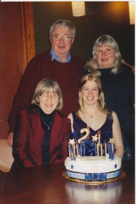 2003-09-24 Danni's 21st birthday
Lois with Neil and Jill and Danni at Danni's 21st birthday bash in 2003
