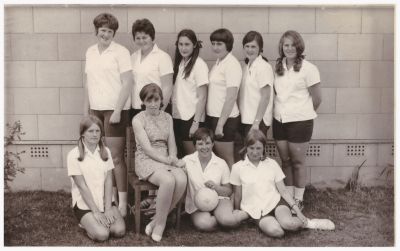 1969 Wodonga High School Volleyball Coach
During her first 3 years of teaching at Wodonga, she taught Y11 and Y12 Accounting and Economics, Y11 Typing and Shorthand, Commercial Principles and Practice, Typing and Communication, and a mixture of Y9 and 10 Commercial subjects. And took her fair share of sport! Not too bad for a young girl in her very early twenties!
