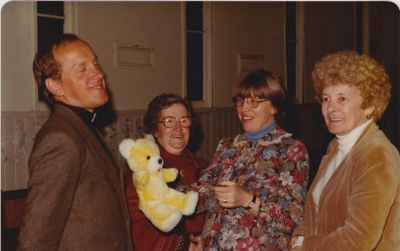 1980s Lois with Rev. Ron Dowling, Lois's mothe Win and Freda Cruickshank
Ron Dowling was the vicar at St Linus during the last 1970s and was the priest who married us in 1978. Fondly remembered.

