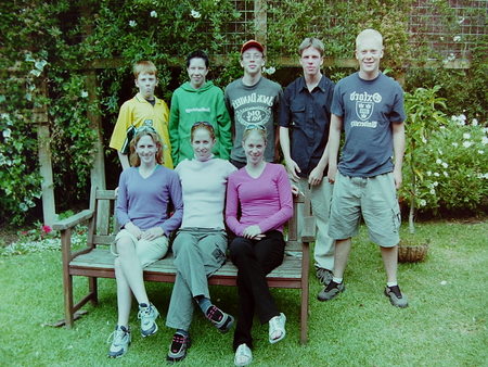 Christmas 2001 - the boys and their cousins