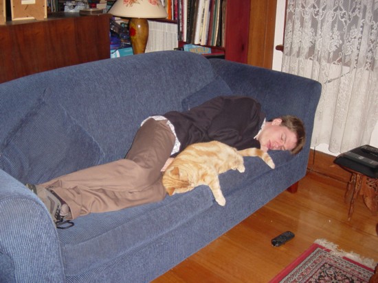 Paul and Meggs asleep