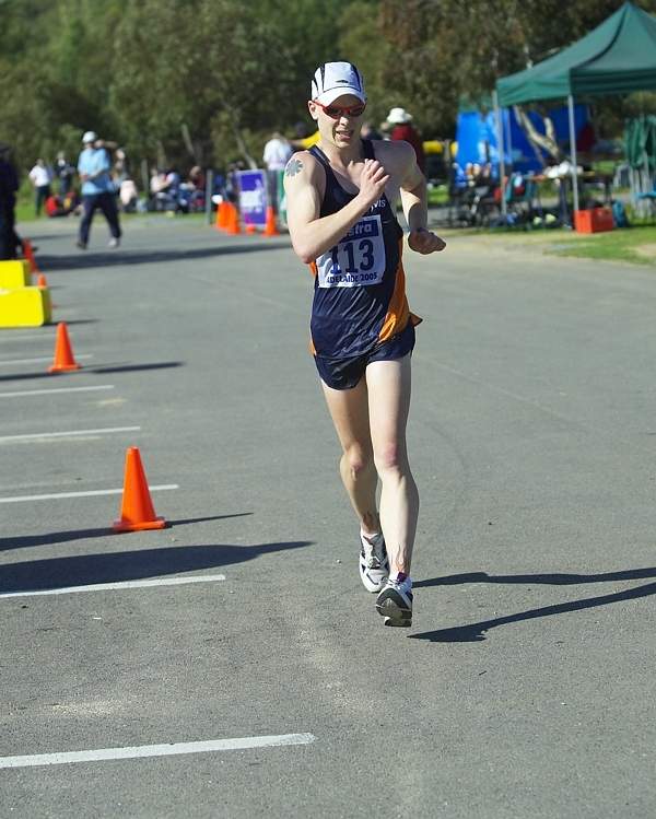 Chris in full flight at the National 30 km Championship in Adelaide in August