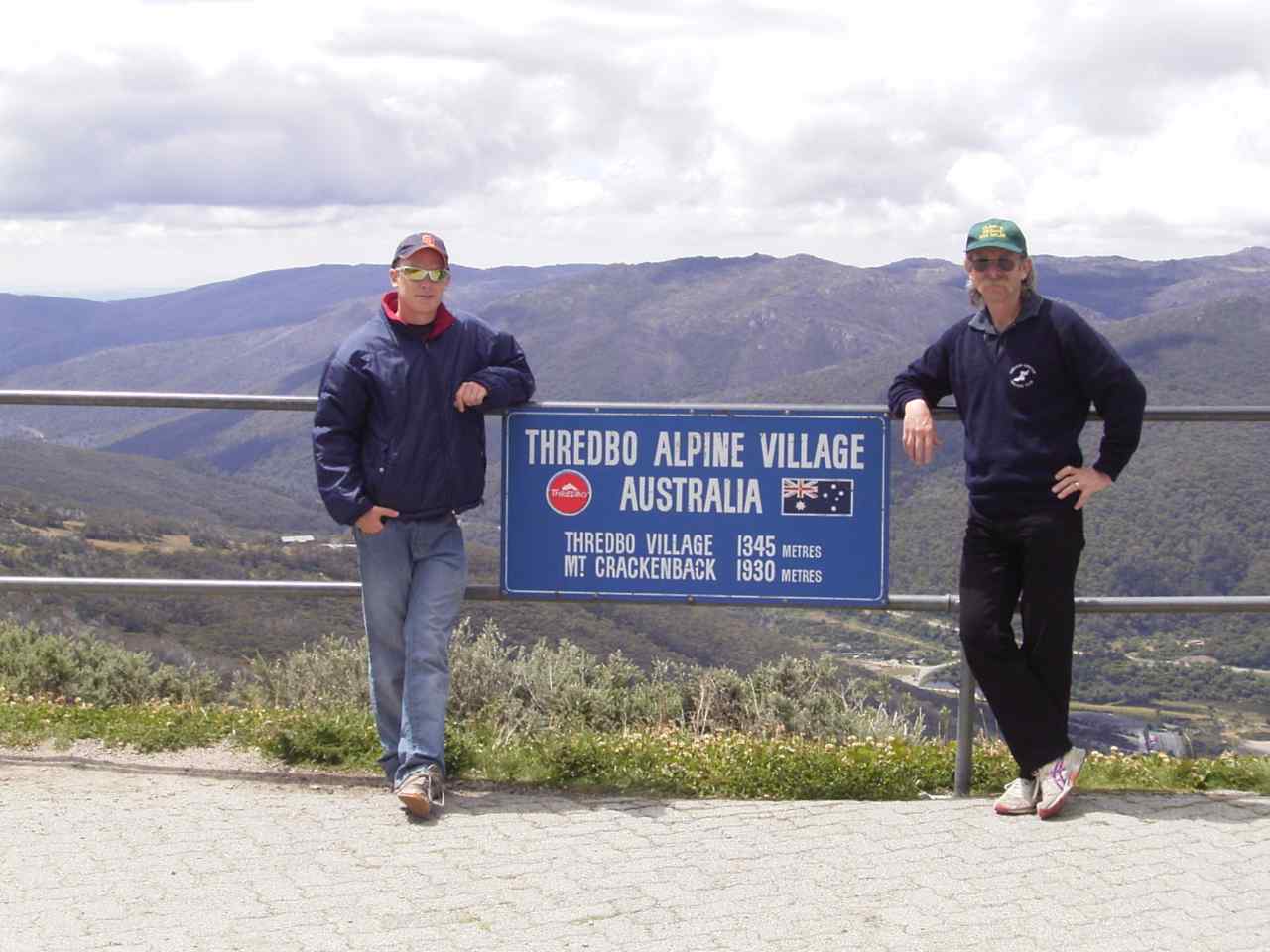Chris and Tim at a training camp at Threadbo Alpine Vilage in January 2005