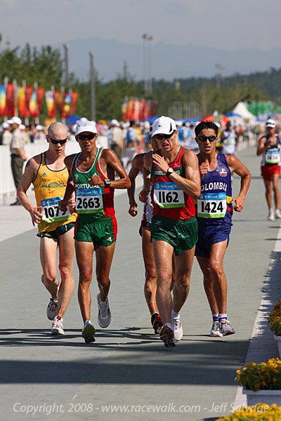 chris races in the 2008 Olympic 20 km event