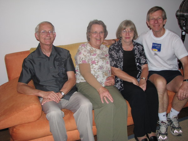 Tim and Lois with Bill and Chris in Berlin