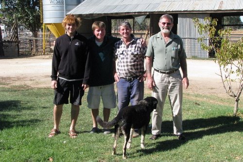 Tom, Jack, Mike and Terry at farm, April 2009
