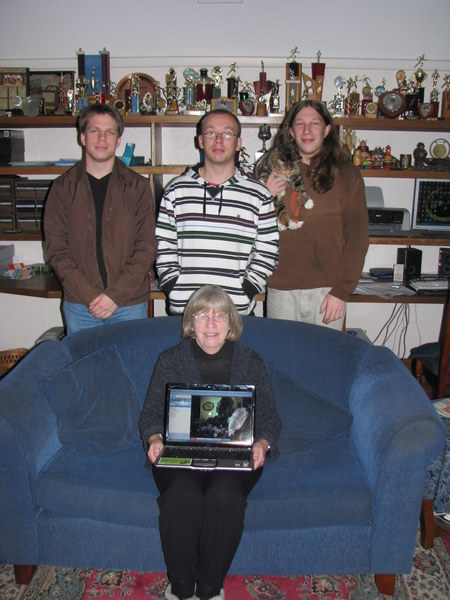 Mothers Day May 2009 - Chris remotely attending via Skype
