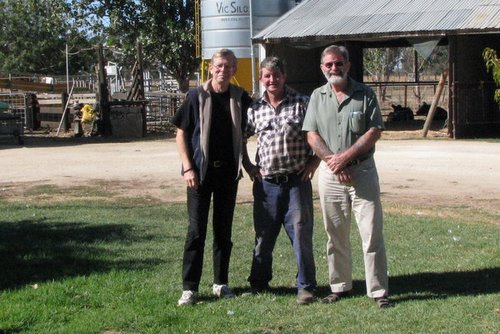 Tim, Mike and Terry at the farm, April 2009