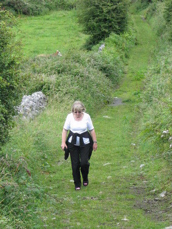 lois walks the burren in fanore
