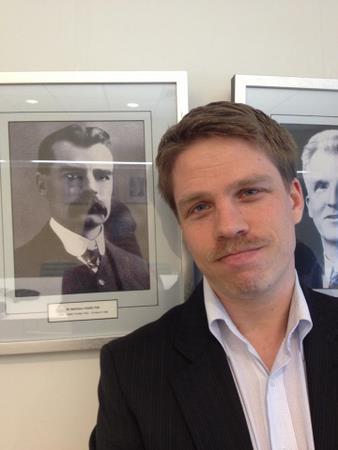 February 2013 - Paul comparing moustaches in Canberra