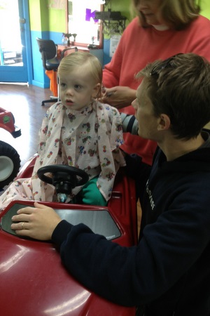 April 2013 - Olly gets his first haircut