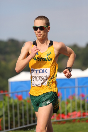 August 2013 - Chris walking in the World Champs in Moscow