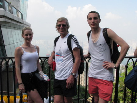 October 2013 - Tim in Hong Kong with Jesse Osborne and Jess Pickles