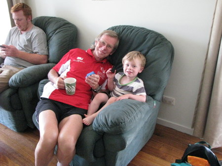Tim and Olly on Christmas Day 2013