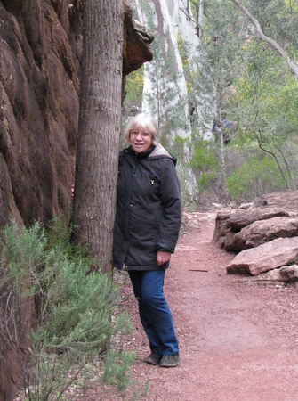 Lois at Wilpena Pound - Flinders Ranges - August 2014