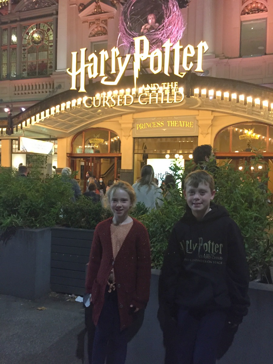 Ollie and Annie at the Harry Potter musical