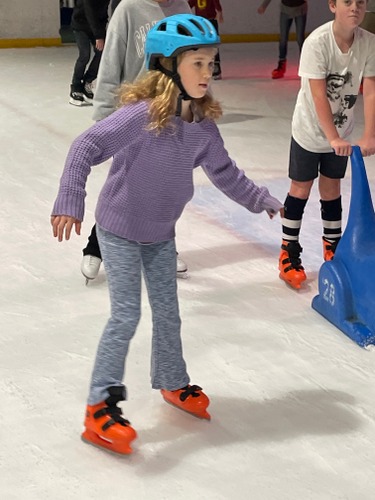 2023-04-13 Annie ice skating for her birthday
