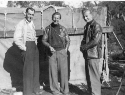 1951 Hylton Baker, Erik Gunnar Erickson and an unnamed engineer at the Snowy Mountain Scheme 30 September 1951
The Snowy Mountains Scheme was a vast hydro-electric project to generate power for a quickly expanding Australia. Erik Gunnar worked there for a number of years from the last 1940's to the early 1950's, eventually worked his way up to the position of Supervising Driller.
